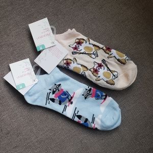 Xhiliration 2 Pairs Socks Size 4-10